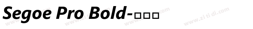 Segoe Pro Bold字体转换
